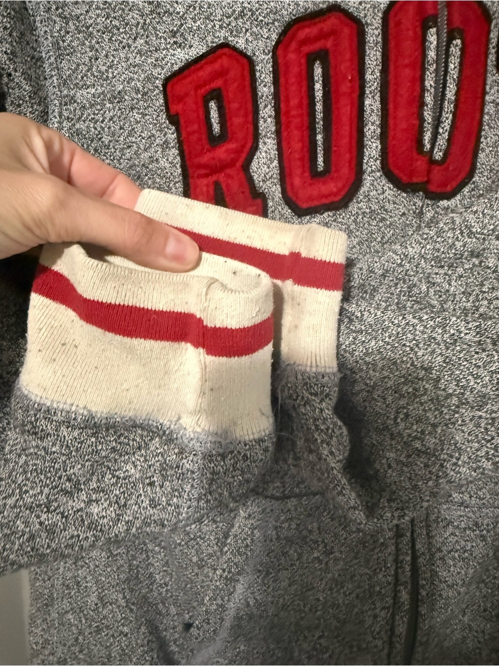 120. Roots Kids Salt & Pepper Appliqué Hoodie XL 11-12 Years - Picture 3 of 9